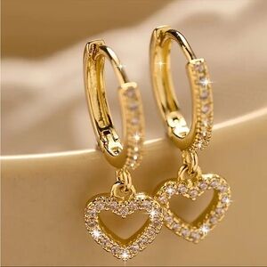 Dangling Hearts Hoop Earrings-NWT